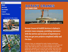 Tablet Screenshot of botanycranes.com.au